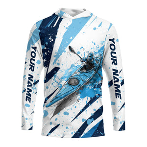 Custom Name Kayaking Blue All Over Print Shirt