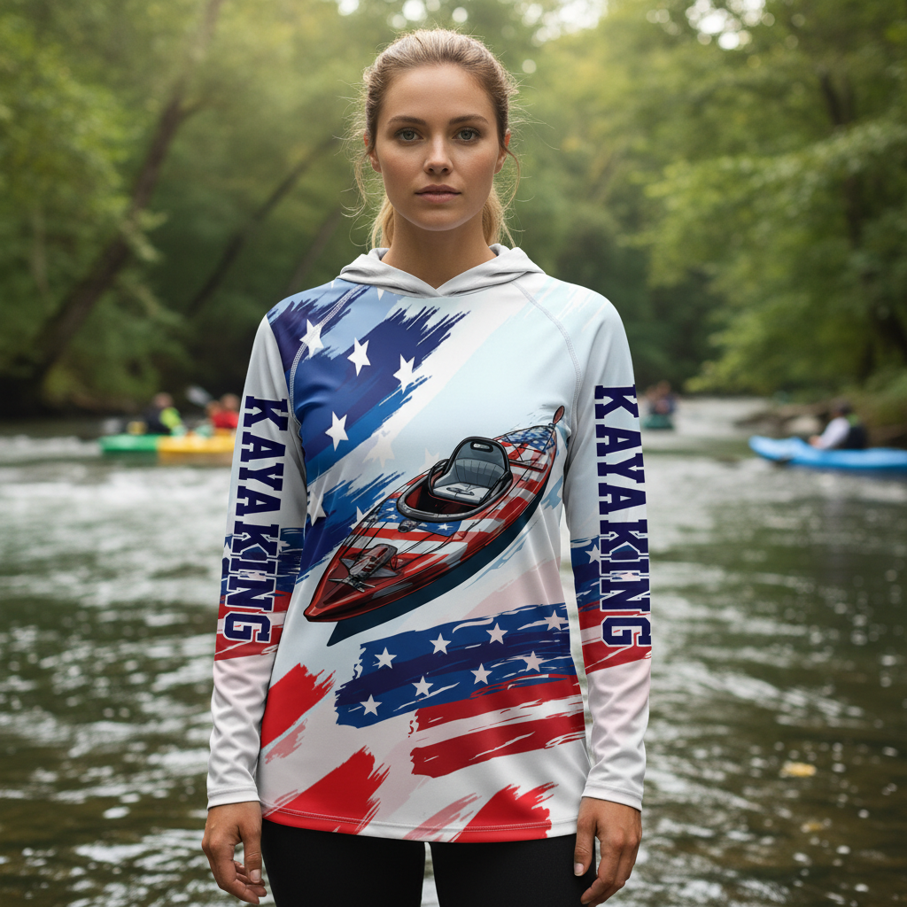 Custom Name Kayaking America All Over Print Shirt