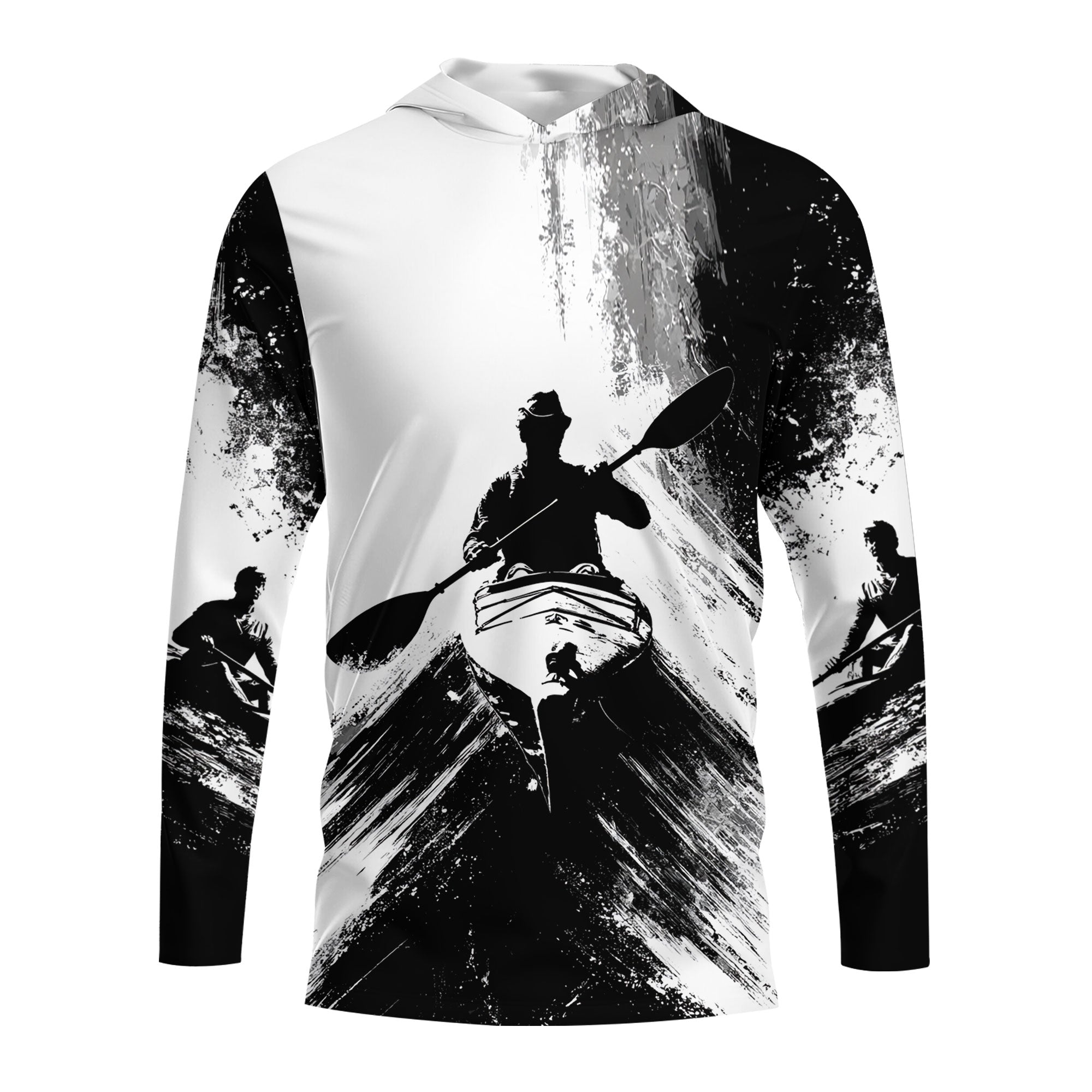 Black And White Kayaking Lover All Over Print Shirt
