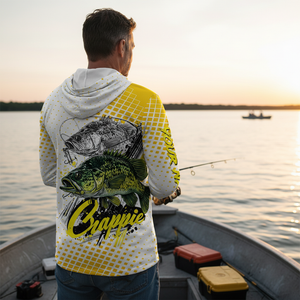 Custom Name Crappie Fish Yellow All Over Print Shirt