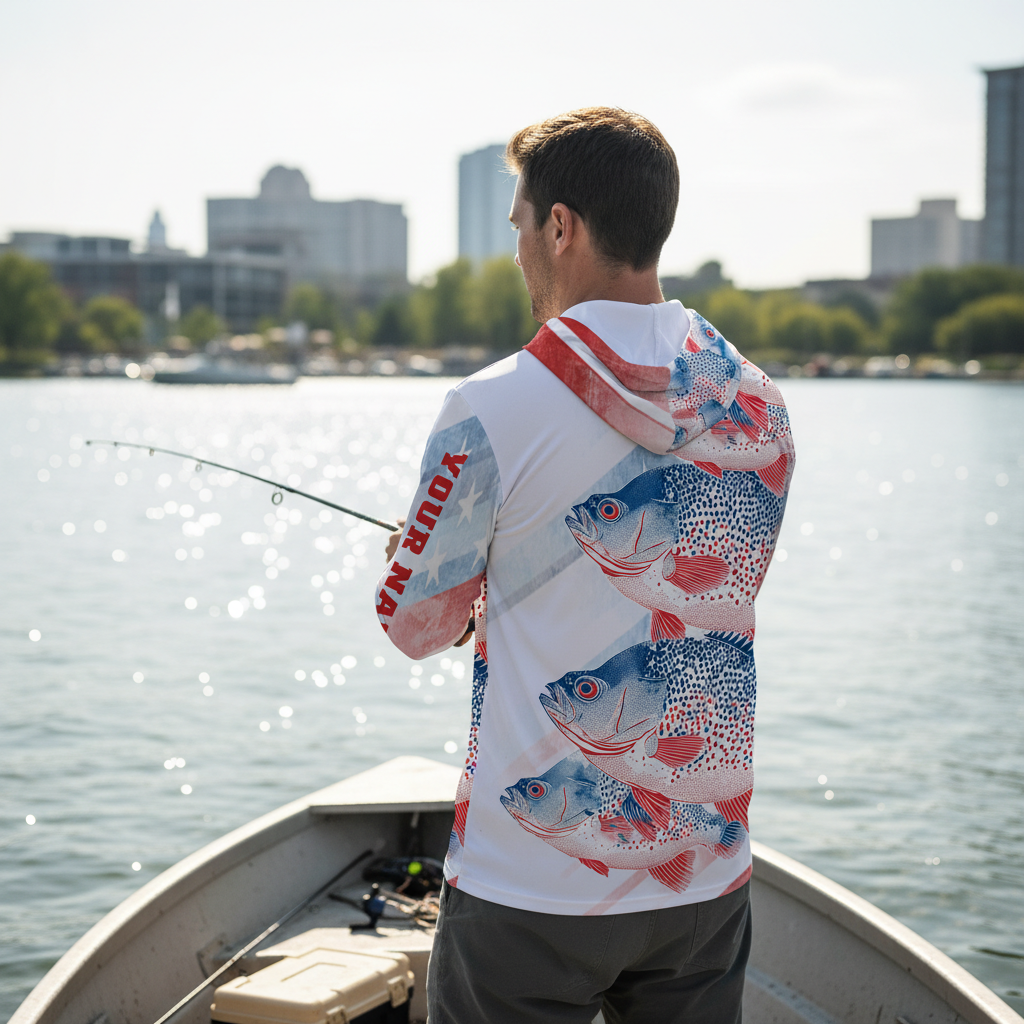 Custom Name Crappie Fish America All Over Print Shirt