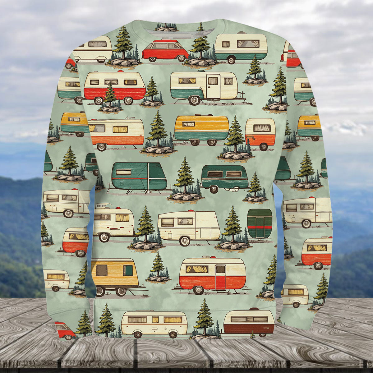 Vintage Camper Car All Over Print Shirt