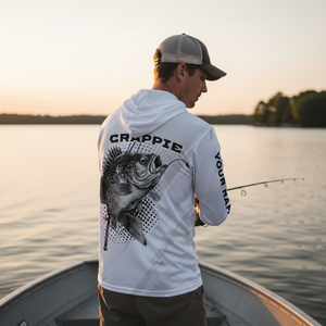 Custom Name Crappie Fish Gray All Over Print Shirt