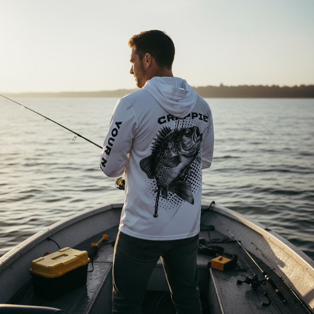 Custom Name Crappie Fish Gray All Over Print Shirt
