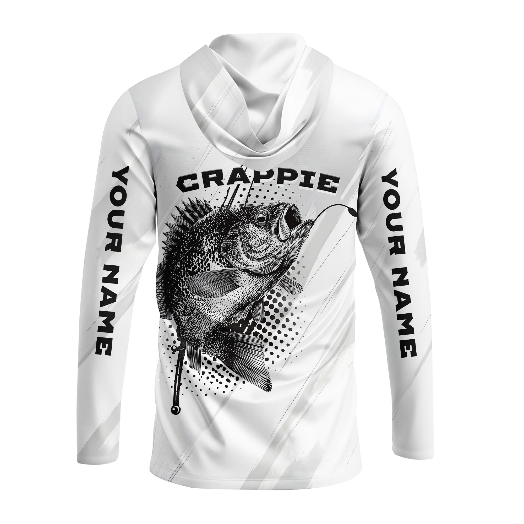 Custom Name Crappie Fish Gray All Over Print Shirt