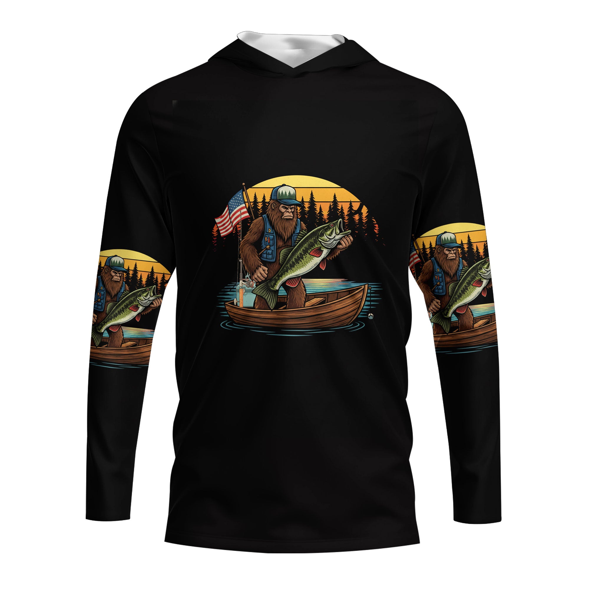 Bassquatch Retro All Over Print Shirt