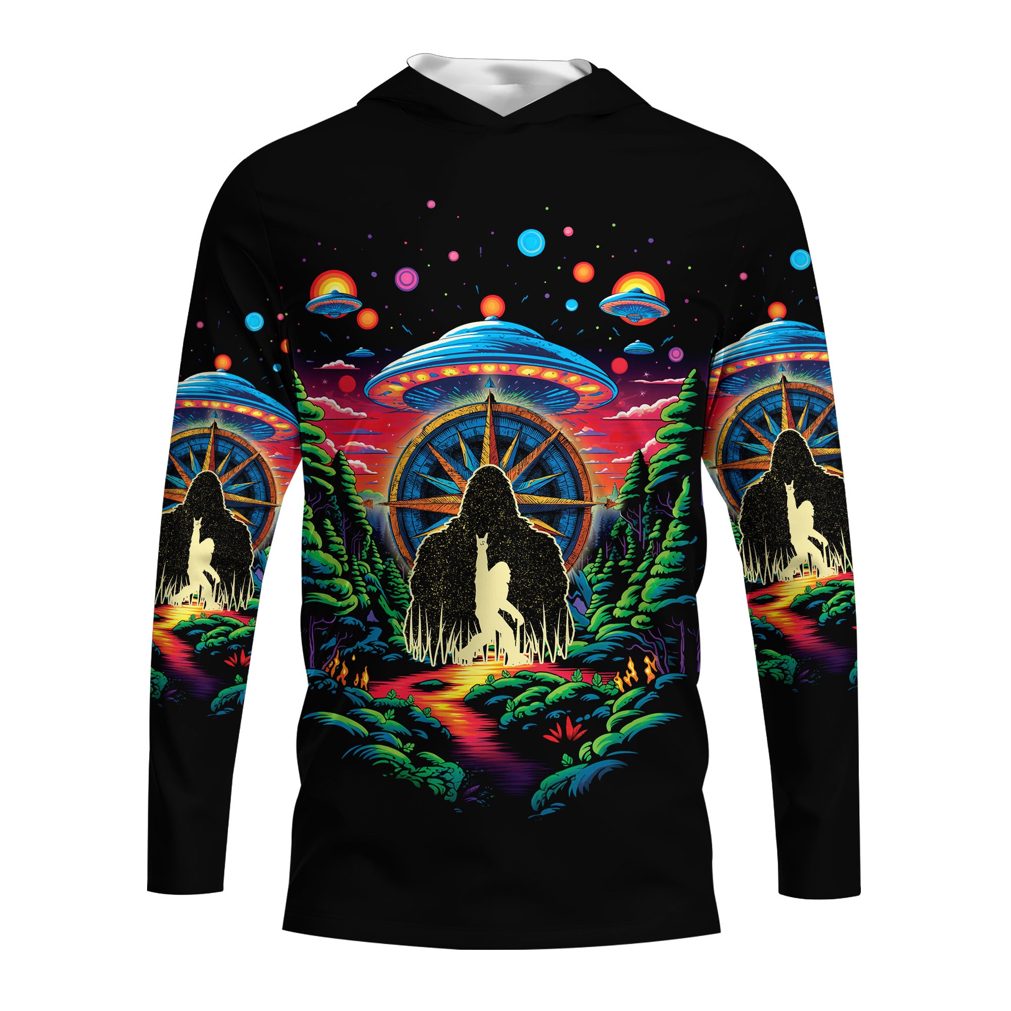 Not All Who Wander Are Lost Bigfoot All Over Print Shirt