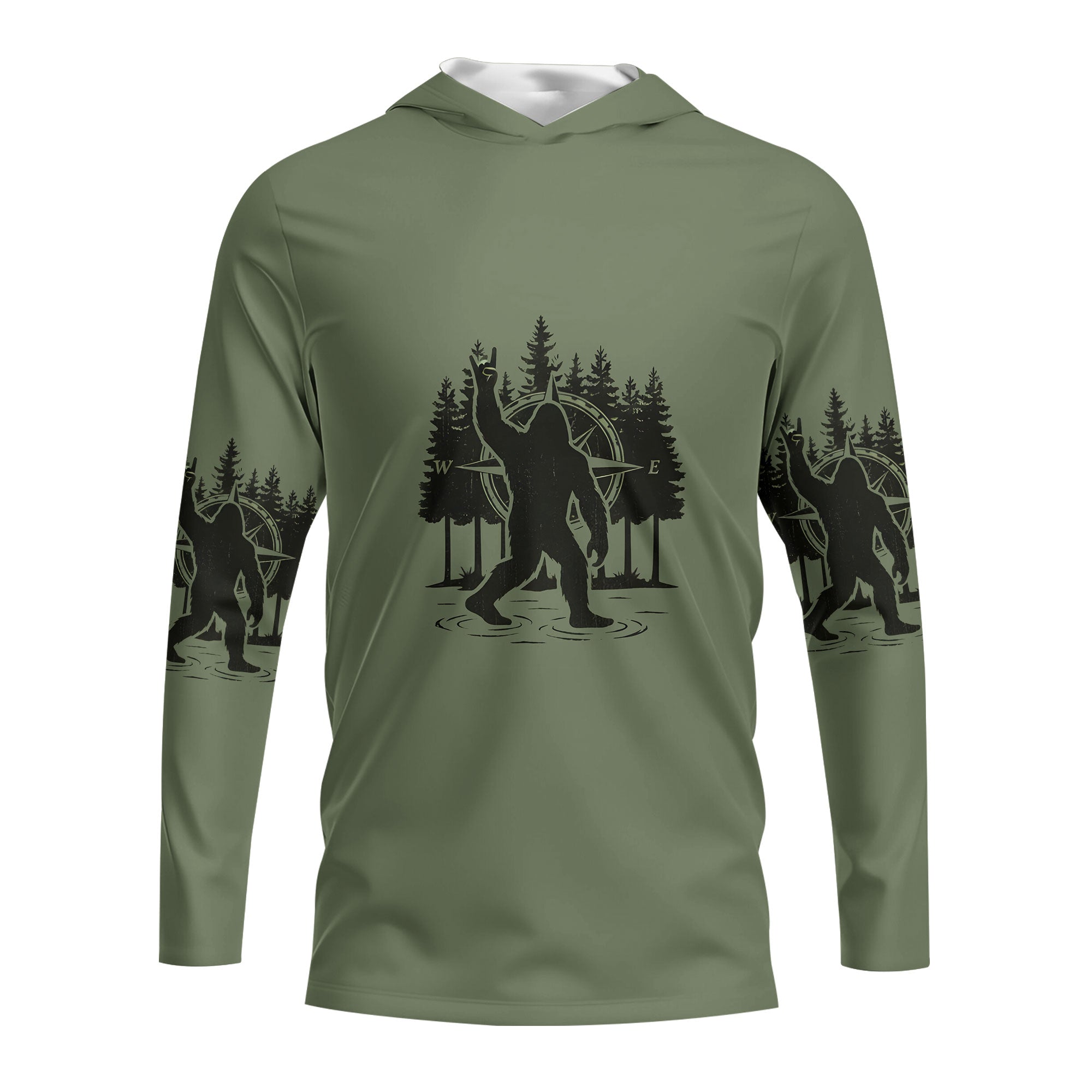 Not All Who Wander Are Lost Bigfoot Walking All Over Print Shirt