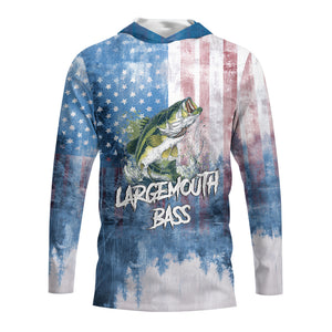 Largemouth Bass American Flag All Over Print Shirt