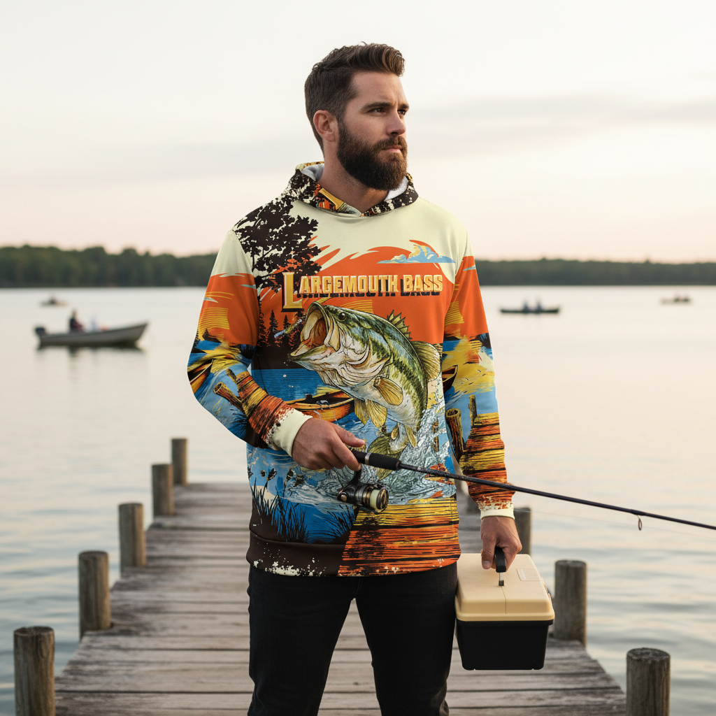 Largemouth Bass Jumping All Over Print Shirt