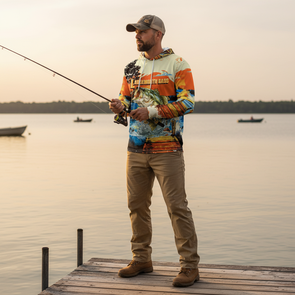 Largemouth Bass Jumping All Over Print Shirt