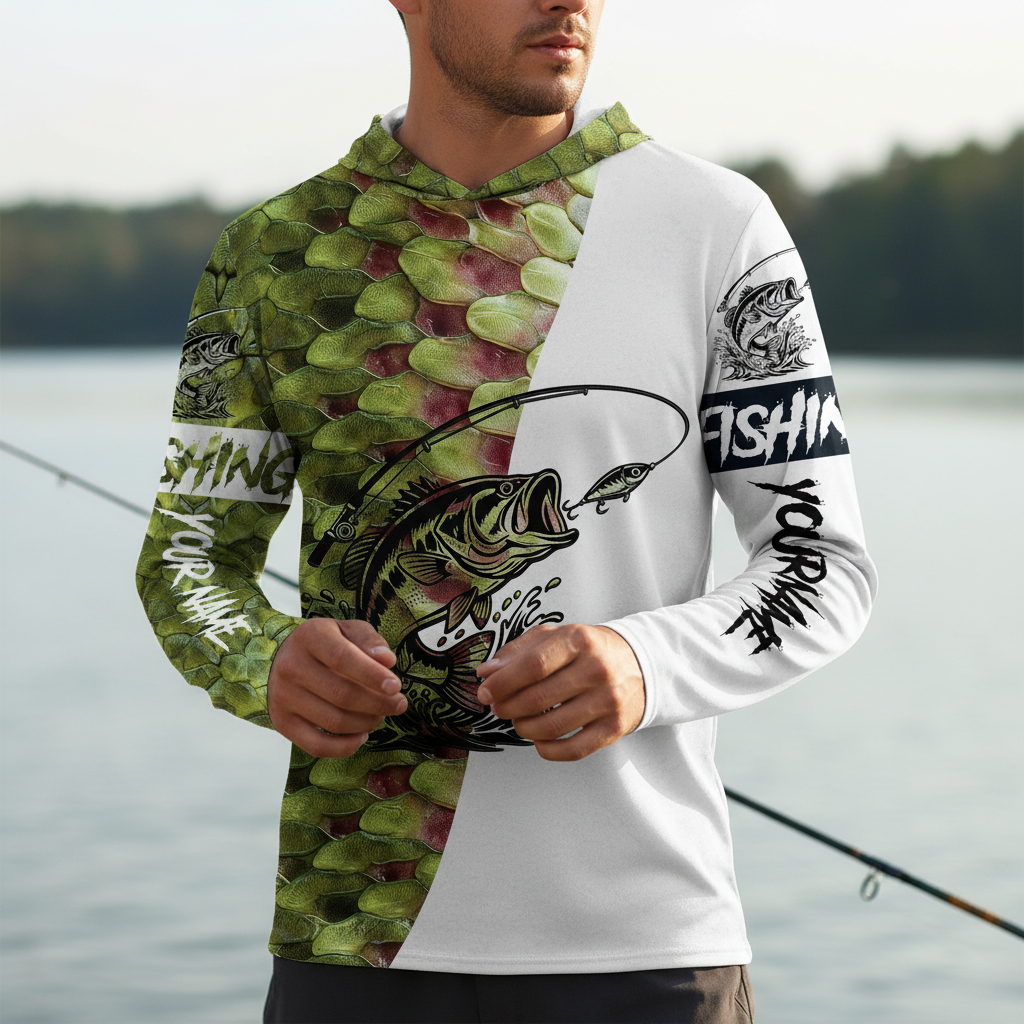 Bass Fishing Team Jerseys Green All Over Print Shirt