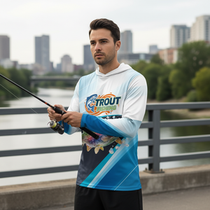 Trout Fish Blue Sport All Over Print Shirt