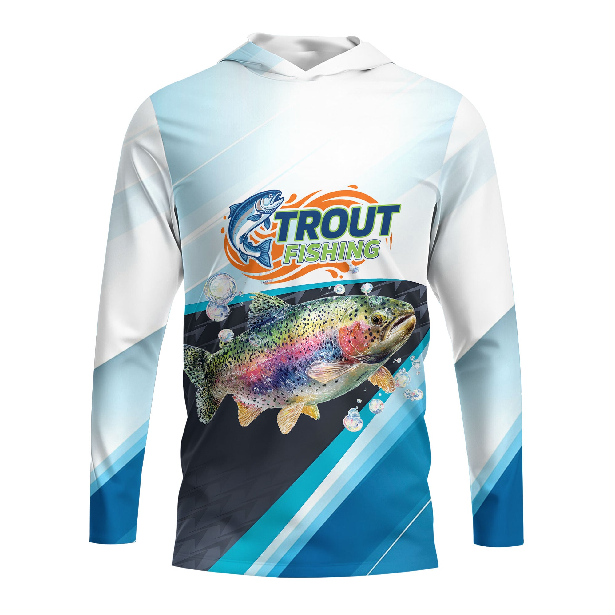 Trout Fish Blue Sport All Over Print Shirt