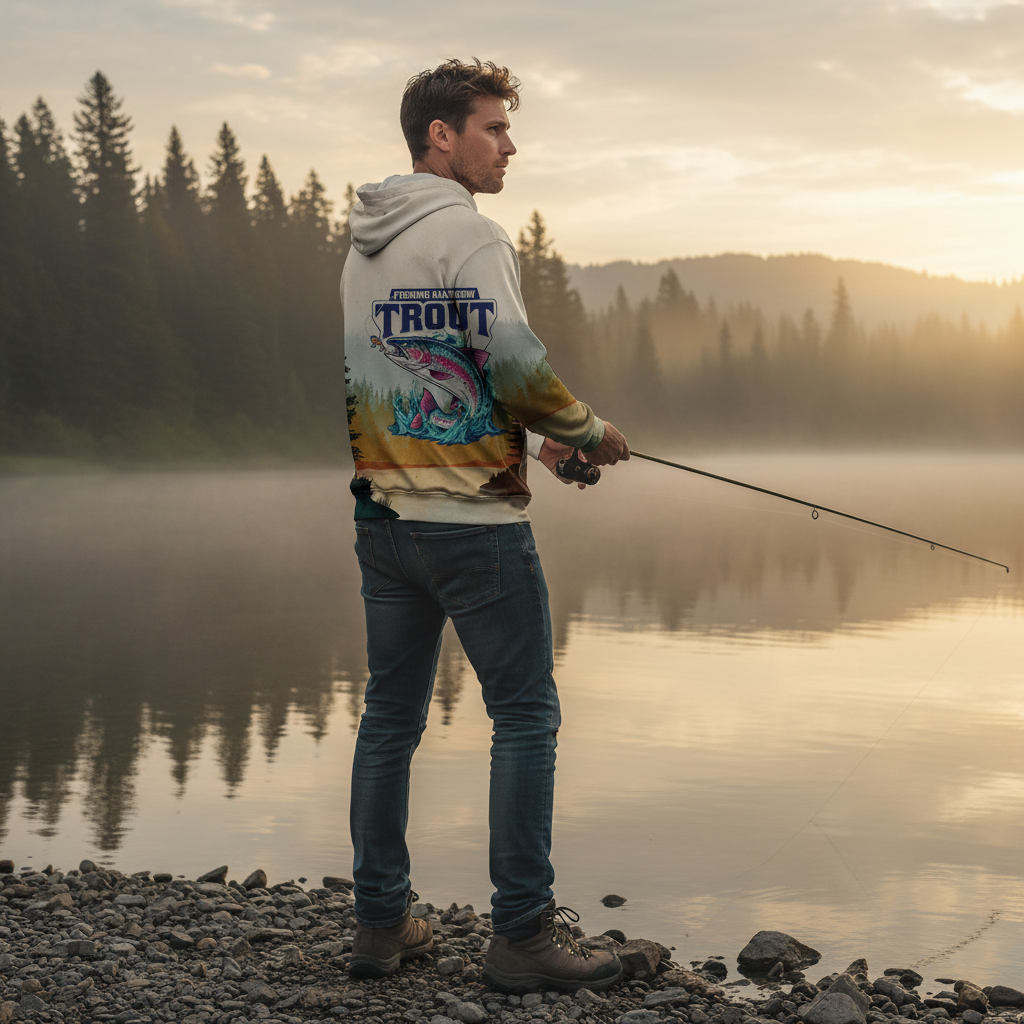 Trout Fish Lover Vintage All Over Print Shirt