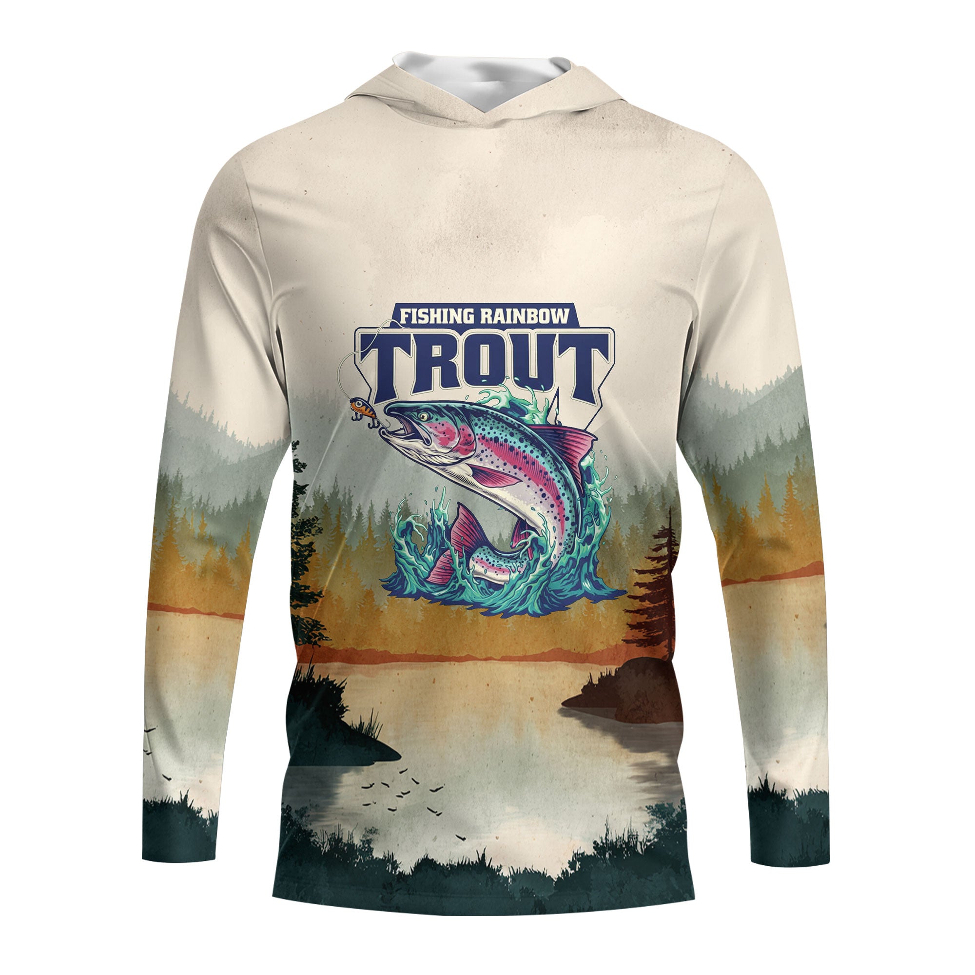 Trout Fish Lover Vintage All Over Print Shirt
