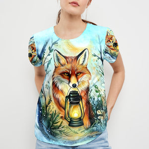 Wild Fox Finding The Way All Over Print Shirt