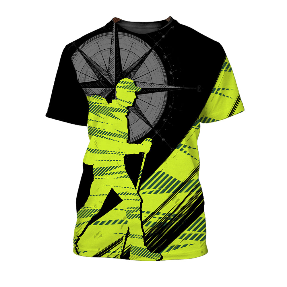 Hiking Find Your Own Path Yellow Neon All Over Print Shirt