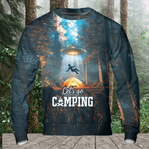 Let's Go Camping UFO All Over Print Shirt