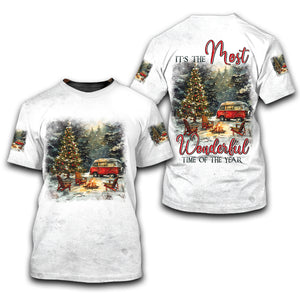 It's The Most Wonderful Time Of Christmas Camping All Over Print Shirt