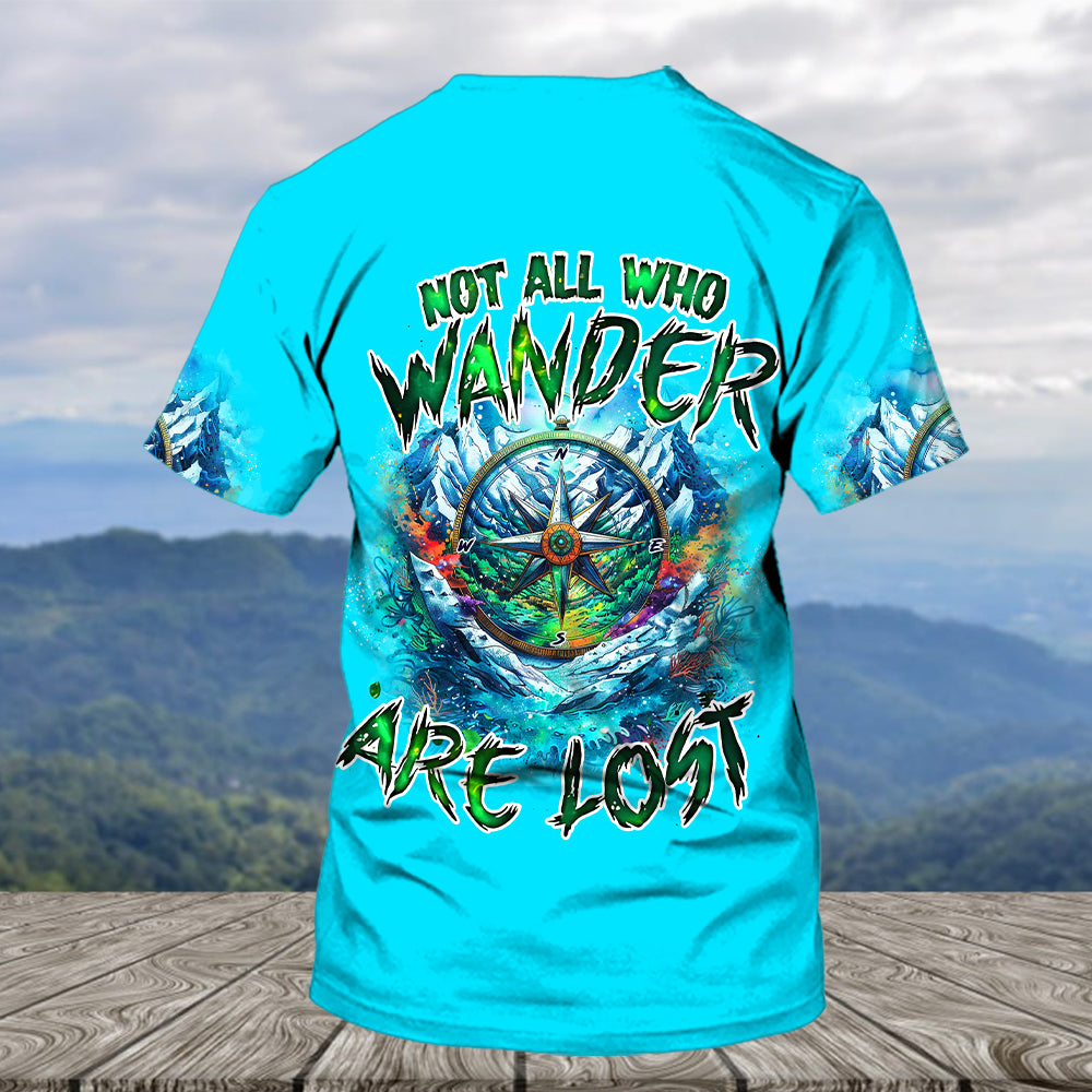 Compass Not All Who Wander Are Lost All Over Print Shirt