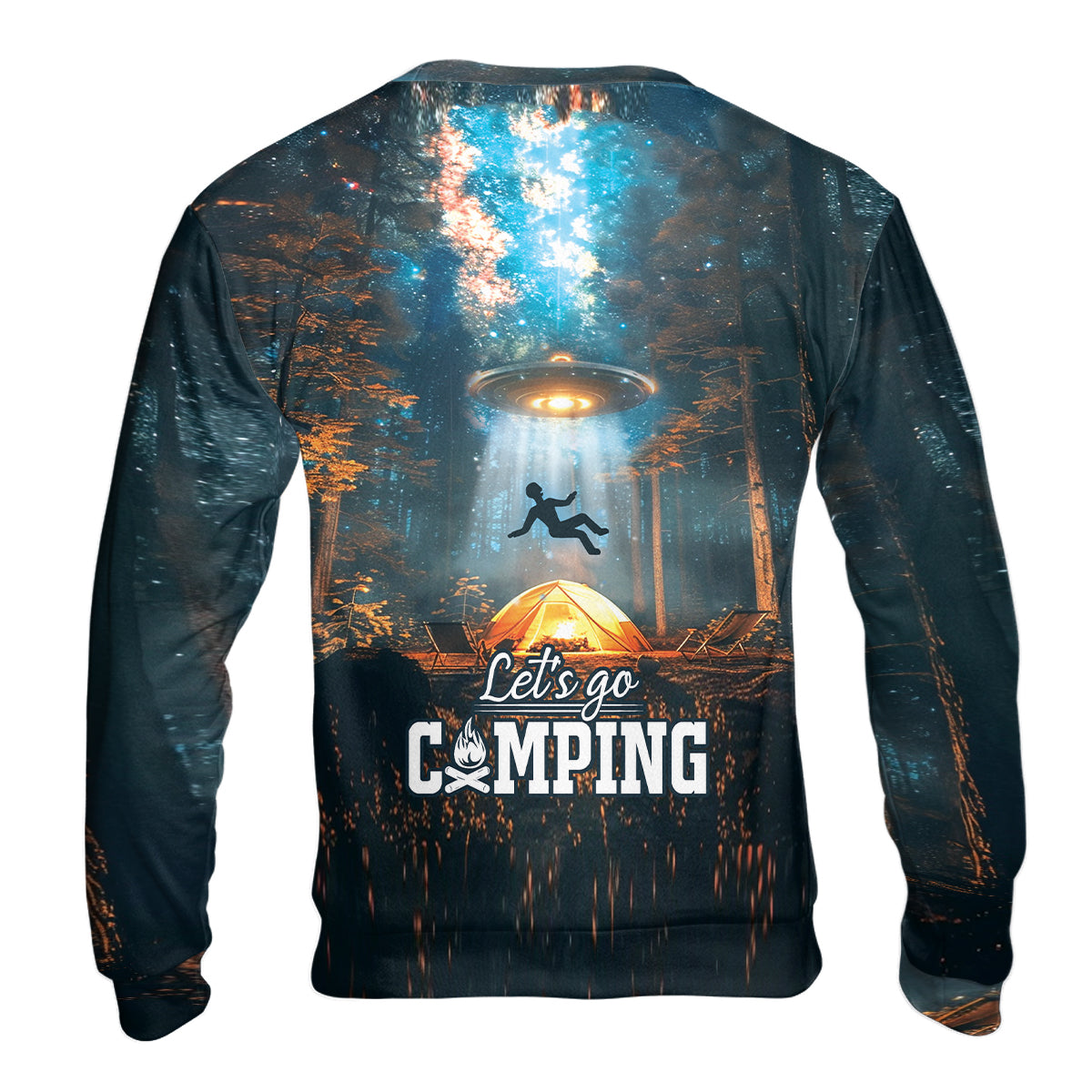 Let's Go Camping UFO All Over Print Shirt