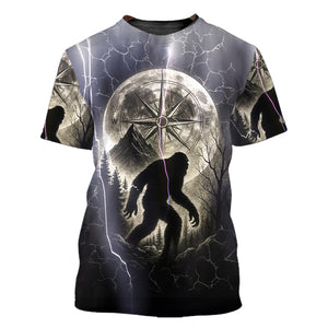 Vintage Bigfoot Not All Who Wander Are Lost Thunder All Over Print Shirt