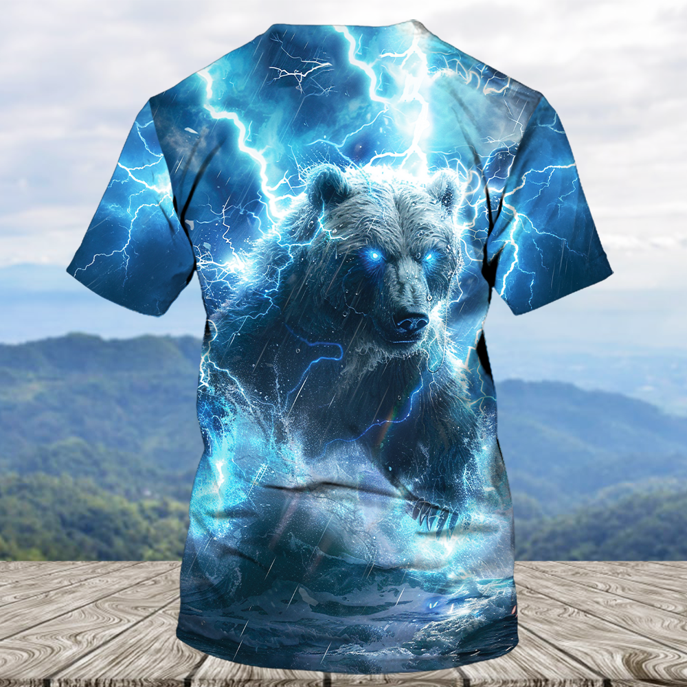 Electric Powerful Bear Awesome Cool All Over Print Shirt