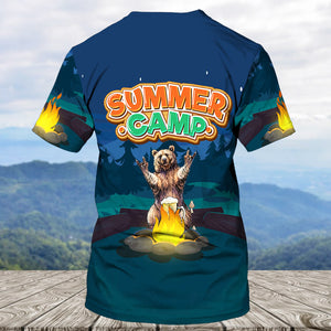 Summer Camp Grizzly Bear All Over Print Shirt