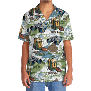 Hiking Mountain Backpack Binoculars Hawaiian Shirt