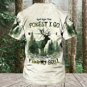 Into The Forest Deer Exposure All Over Print Shirt