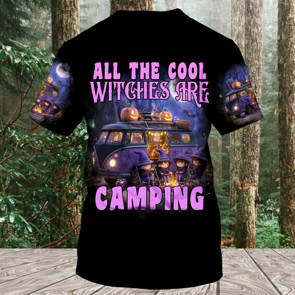 All The Cool Witches Are Camping All Over Print Shirt