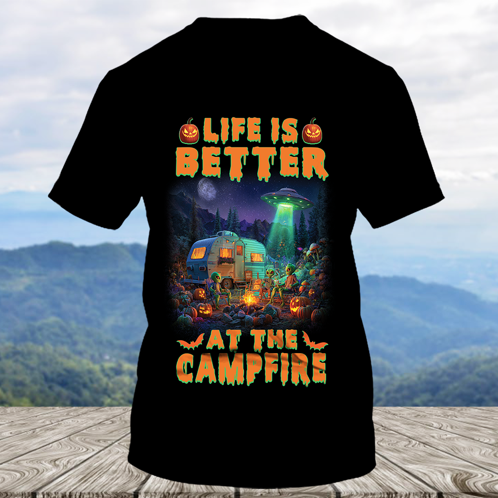 Life Is Better At The UFO Campfire All Over Print Shirt