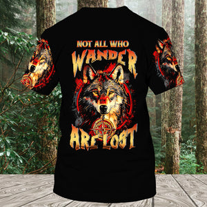 Not All Who Wander Are Lost Wolf All Over Print Shirt