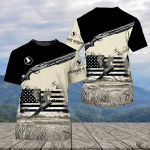 Vintage Pheasant Hunting All Over Print Shirtt