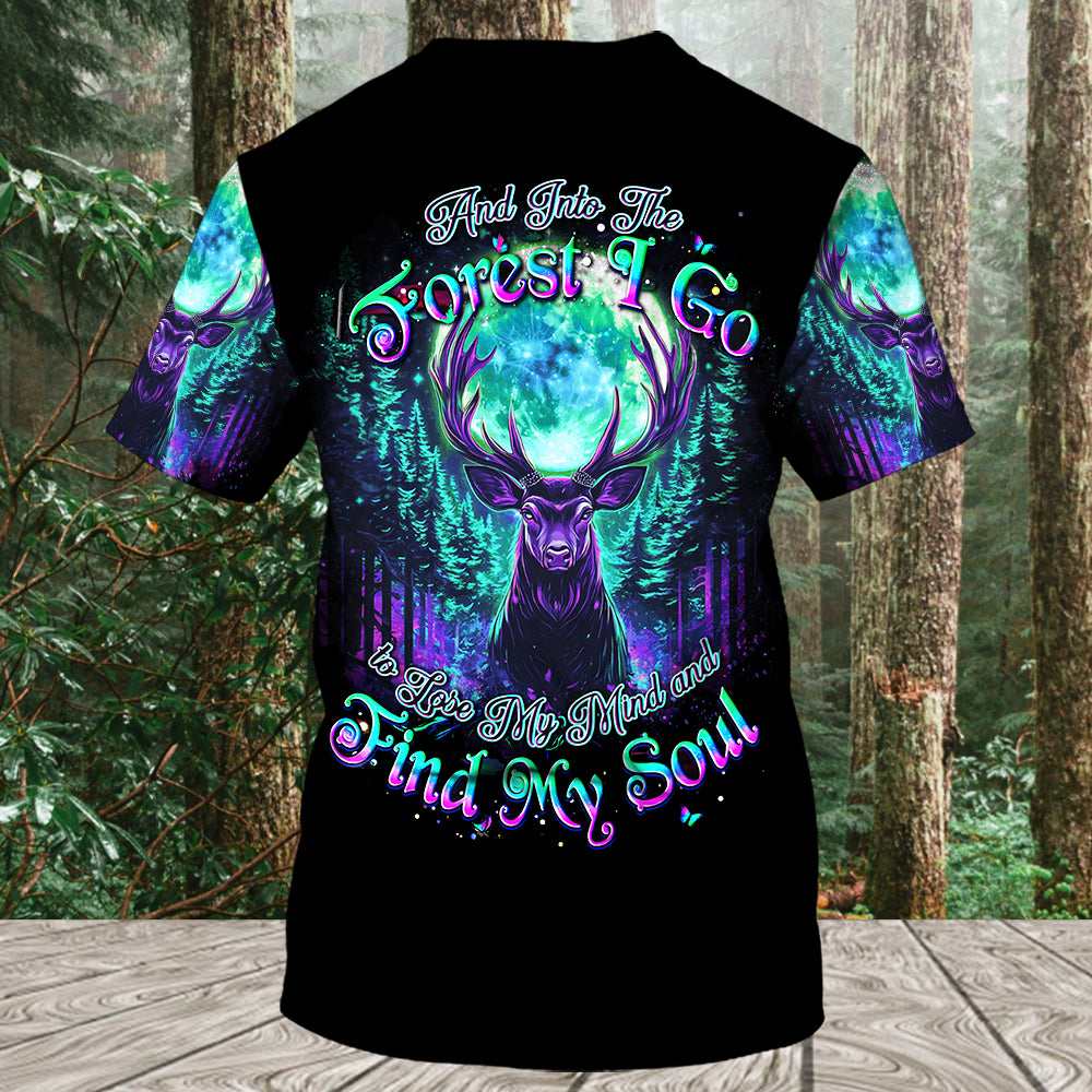 Into The Forest I Go Spirit Deer All Over Print Shirt