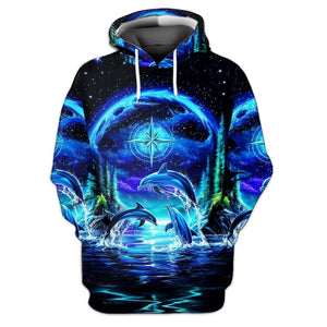 Peace Sea Happy Dolphins All Over Print Shirt