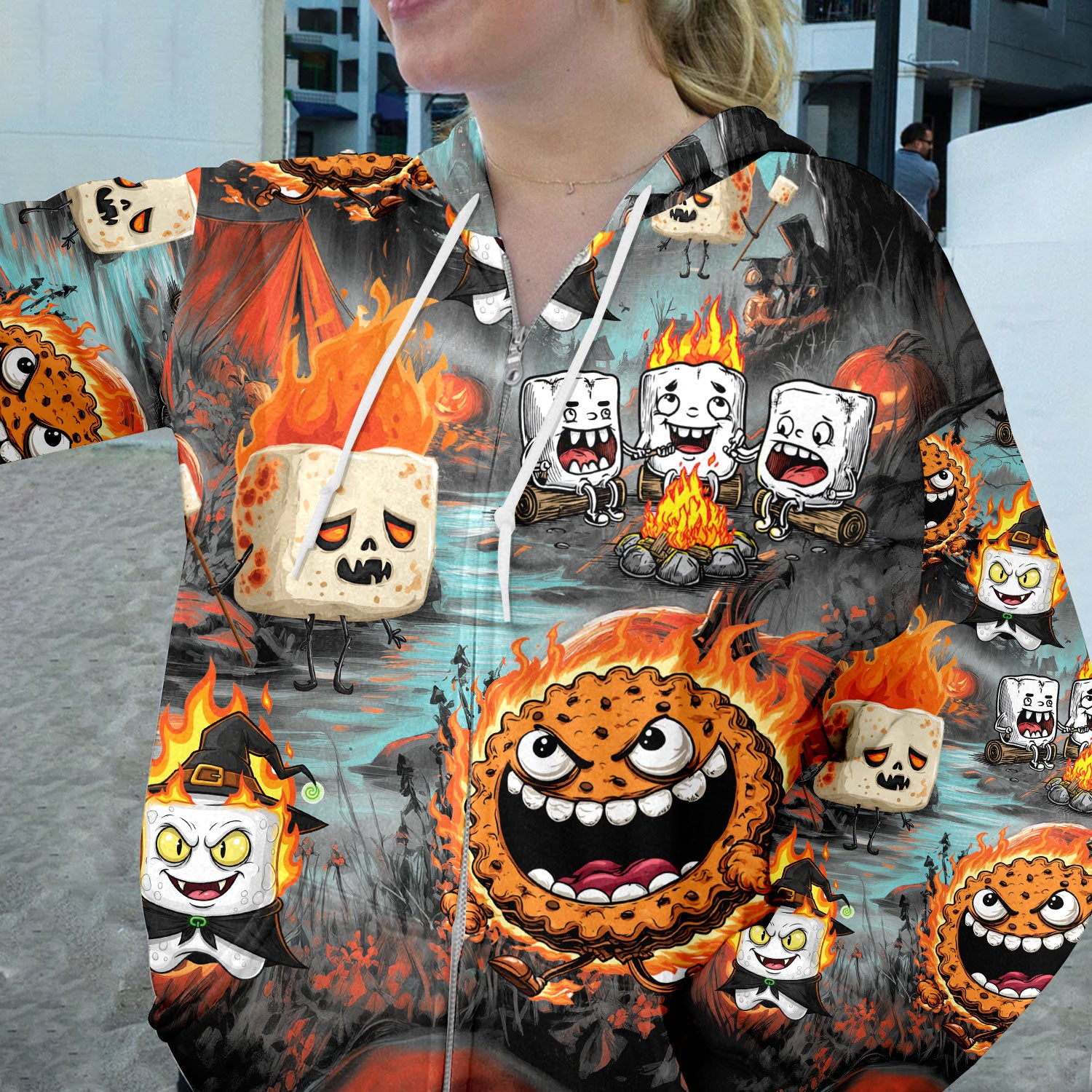 Burnt Marshmallow Halloween All Over Print Shirt