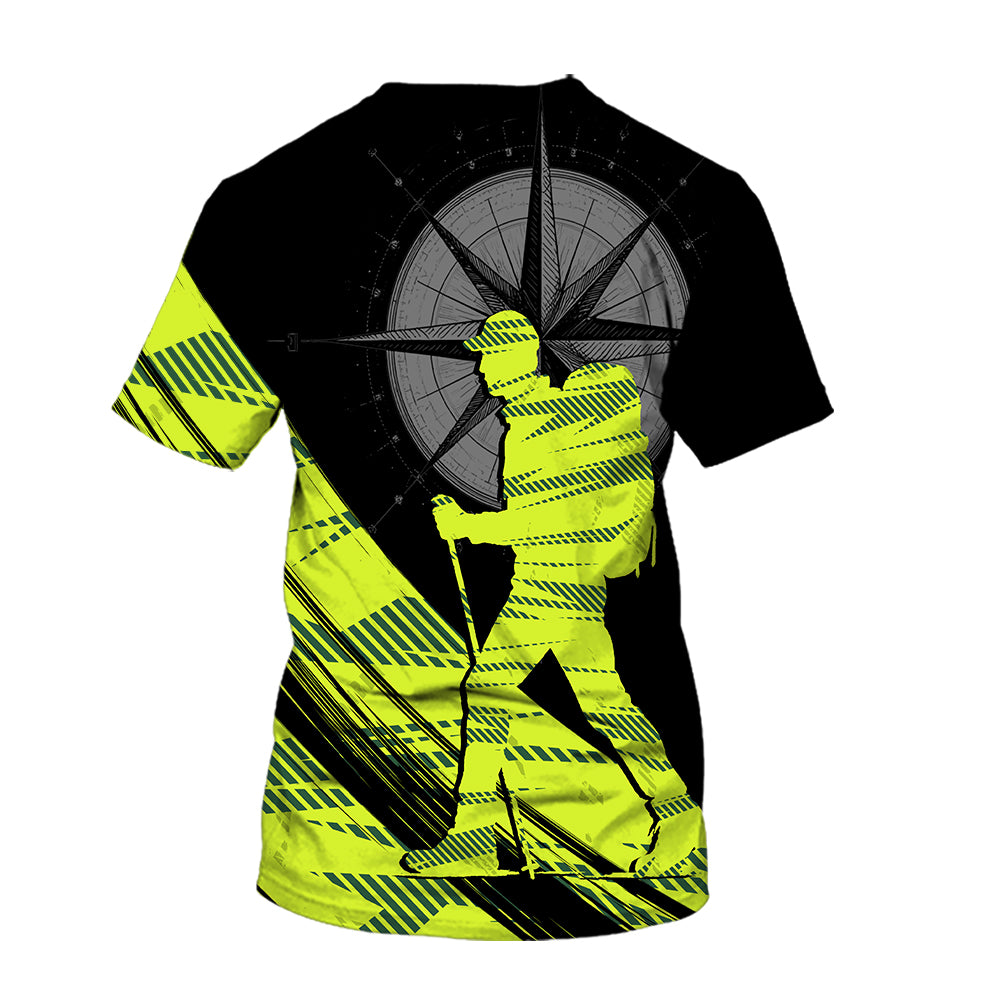 Hiking Find Your Own Path Yellow Neon All Over Print Shirt