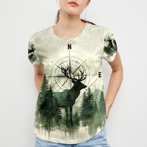 Into The Forest Deer Exposure All Over Print Shirt