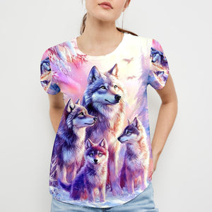 Wolf Family Art All Over Print Shirt