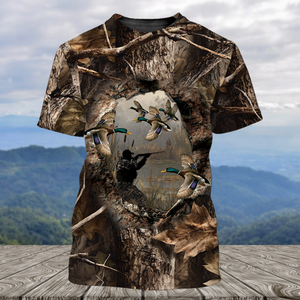 Duck Hunting Camouflage Fabric All Over Print Shirtt