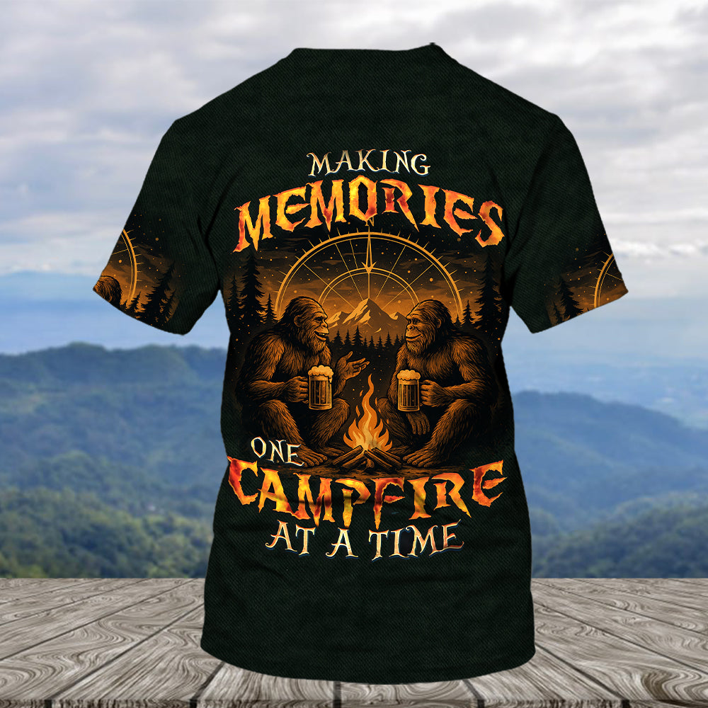 Bigfoot Making Memories One Campfire At A Time All Over Print Shirt