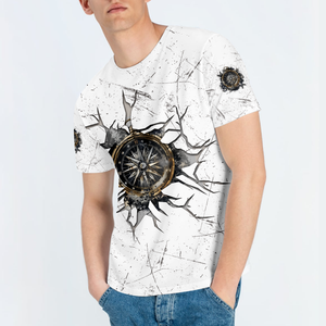 Not All Who Wander Are Lost Compass Cracks All Over Print Shirt