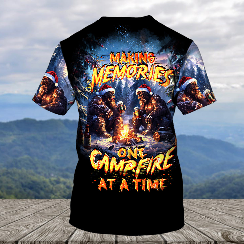 Bigfoot Making Memories One Campfire At A Time Christmas All Over Print Shirt