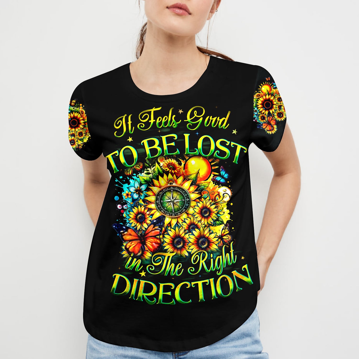 It Feels Good To Be Lost In The Right Direction All Over Print Shirt