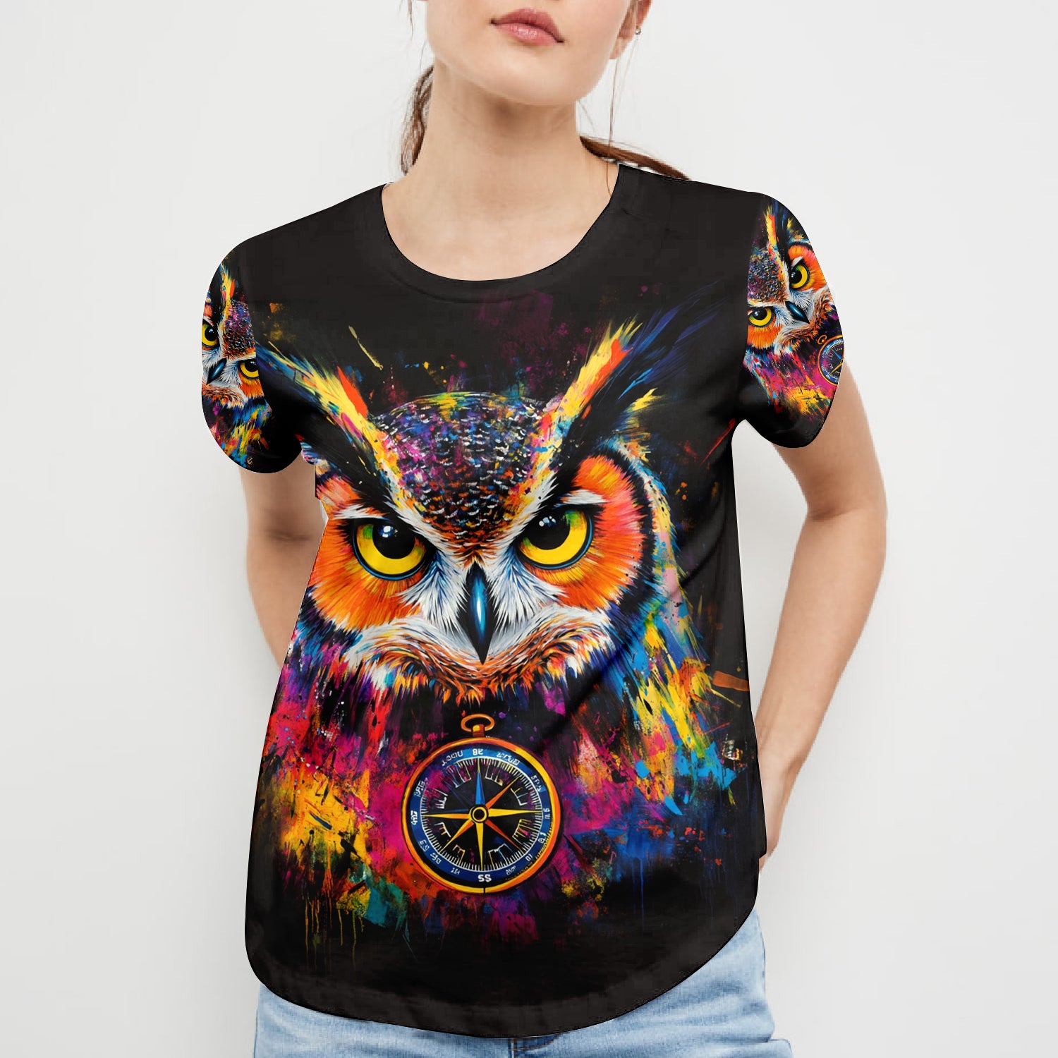 Not All Who Wander Are Lost Owl All Over Print Shirt