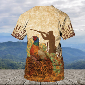 Vintage Wild Pheasant Hunting Flower Camo All Over Print Shirt