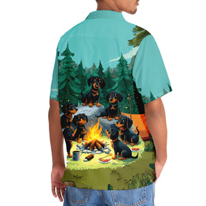 Funny Dachshund Go Camping Hawaiian Shirt