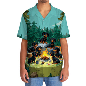 Funny Dachshund Go Camping Hawaiian Shirt